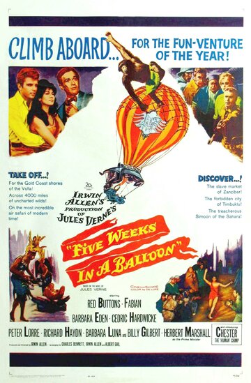 Постер Смотреть фильм Пять недель на воздушном шаре 1962 онлайн бесплатно в хорошем качестве