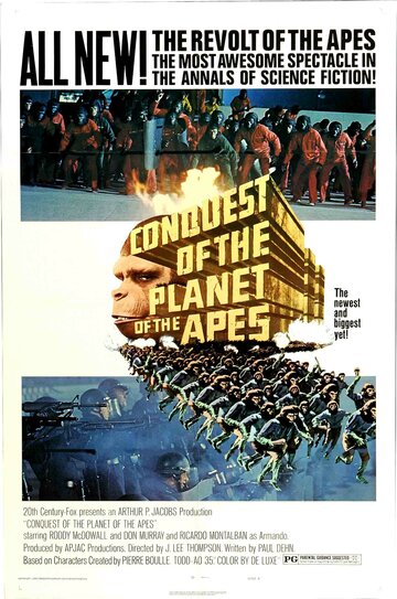Постер Смотреть фильм Завоевание планеты обезьян 1972 онлайн бесплатно в хорошем качестве