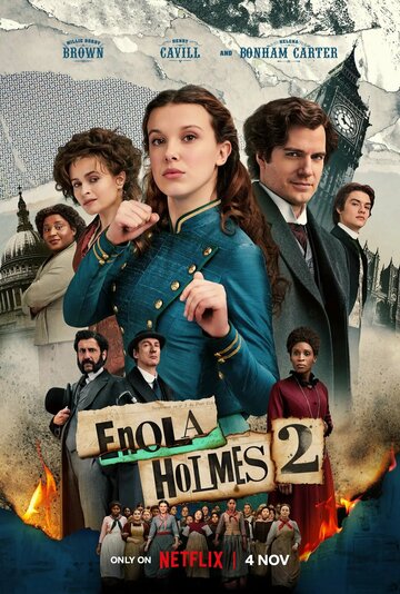 Постер Смотреть фильм Энола Холмс 2 2022 онлайн бесплатно в хорошем качестве
