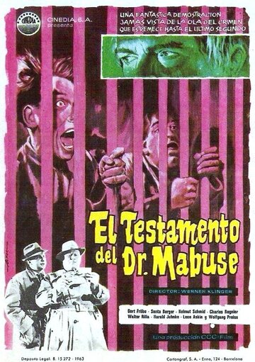 Постер Смотреть фильм Завещание доктора Мабузе 1962 онлайн бесплатно в хорошем качестве