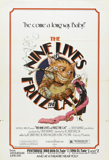 Постер Трейлер фильма Девять жизней кота Фрица 1974 онлайн бесплатно в хорошем качестве
