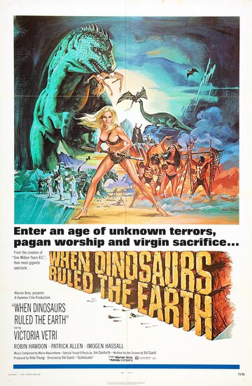 Постер Смотреть фильм Когда на земле царили динозавры 1970 онлайн бесплатно в хорошем качестве